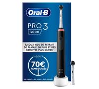 Oral-B Pro 3 3000 Electric Toothbrush Black, 2 Brushes, Designed by Braun