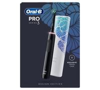 Oral-B Pro 3 3500 Black Electric Toothbrush with Floral Art Travel Case