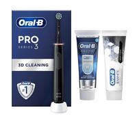 Oral-B Pro 3 Electric Toothbrushes For Adults With 3D Cleaning, 1 Toothbrush Head & Pro-Expert Advance Deep Clean Toothpaste, 75 ml, 2 Pin UK Plug, Black
