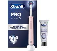 Oral-B Pro 3 Electric Toothbrush Plus Whitening Restore Toothpaste Pink