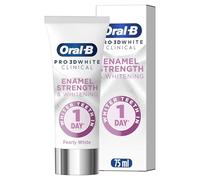Oral-B Pro 3D White Clinical, Enamel Strength & Whitening, Whiter Teeth in 1 Day, Whitening Toothpaste 75ml