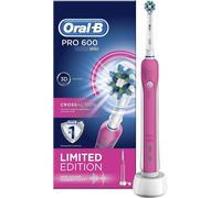 Oral-B Pro 600 CrossAction Electric Rechargeable Toothbrush Powered by Braun - Pink