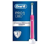 Oral-B Pro 600 CrossAction Electric Rechargeable Toothbrush Powered by Braun - Pink