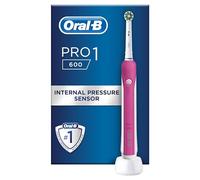 Oral-B Pro 600 CrossAction Electric Rechargeable Toothbrush Powered by Braun - Pink