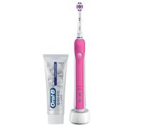 Oral-B Pro 650 Pink 3D Action Electric Toothbrush | Includes Pink Toothpaste