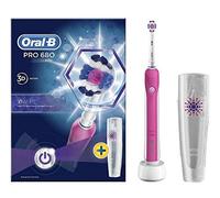 Oral-B Pro 1 680 Rechargeable Electric 3D Toothbrush with Travel Case - Pink