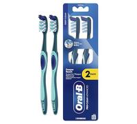 ORAL-B PRO-Clean Advanced Manual Toothbrush - Deep Cleaning & Plaque Removal - Medium Bristles, 2X