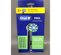 Oral-B Pro Cross Action Electric Toothbrush Heads, 8 Count, Black