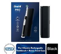 Oral-B Pro Cross Action Electric Rechargeable Toothbrush with Travel Case, Black