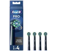 Oral-B Pro Cross Action Electric Toothbrush Heads - 4 Pack (EB50RX) - Black Pro, X-Shaped Bristles, Removes Up to 100% More Plaque