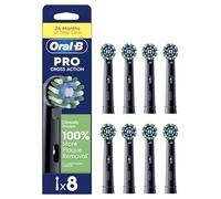 Oral-B Pro Cross Action Electric Toothbrush Heads, 8 Count, Black