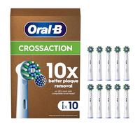 Oral-B Pro Cross Action Original Electric Toothbrush Head, Pack of 10 Replacement Toothbrush Heads, Suitable for Mailbox, White