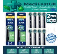 Oral-B Pro Cross Action Replacement Electric Toothbrush Heads Black Pack of 8