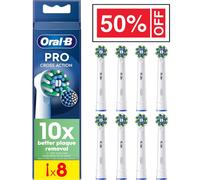 Oral-B PRO Cross Action Replacement Electric Toothbrush Heads White Pack of 8