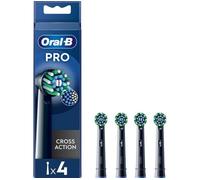 ORAL-B Pro Cross Action Replacement Toothbrush Head - Pack of 4, Black ORAEB50BR
