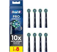 Oral-B Pro Cross Action Toothbrush Heads, Black, Pack of 8
