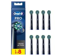 Oral-B PRO CrossAction Electric Toothbrush Heads - 8 Pack Black