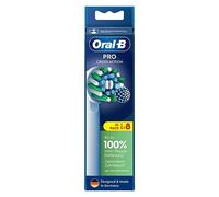 Oral-B Pro CrossAction Replacement Toothbrush Heads for Electric Toothbrush, Pack of 8, Superior Teeth Cleaning with Innovative X-Shaped Bristles, Original Oral-B Toothbrush Attachment, Made in