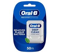 Oral-B Pro-Expert Advanced Waxed Dental Floss - Deep Clean - Removes Plaque - Cool Mint Flavour Dental Tape - 50m,1 Count