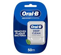 Oral-B Pro-Expert Advanced Waxed Dental Floss - Deep Clean - Removes Plaque - Cool Mint Flavour Dental Tape - 50m