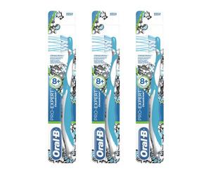 Oral-B Pro Expert Cross Action Toothbrush for Children Aged 8 and Over, Pack 3