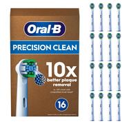 Oral-B Pro Precision Clean Electric Toothbrush Head, X-Shape And Angled Bristles for Deeper Pack of 16 Toothbrush Heads, Suitable For Mailbox, White
