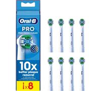 Oral-B Pro Precision Clean Electric Toothbrush Heads - X-Shaped & Angled Bristles for Deep Plaque Removal, Pack of 8 (White)