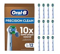 Oral-B Pro Precision Clean ORIGINAL Electric Toothbrush Head, X-Shape And Angled Bristles for Deeper Plaque Removal, Pack of 12 Toothbrush Heads, Suitable For Mailbox, White
