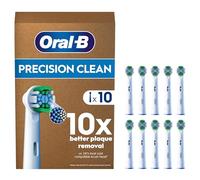Oral-B Pro Precision Clean Electric Toothbrush Head, X-Shape And Angled Bristles for Deeper Plaque Removal, Pack of 10 Toothbrush Heads, White