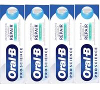Oral-B Pro-Science Gum & Enamel Repair Extra Fresh Toothpaste, for Daily Use, Stiftung Warentest, Made in Germany, Toothpaste, 4 x 75 ml Pack