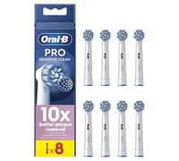 Pro Sensitive Clean Electric Toothbrush Head, X-Shaped & Extra Soft Bristles For Gentle Brushing & Plaque Removal, Pack of 8 Toothbrush Heads, White
