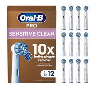 Oral-B Pro Sensitive Clean Original Electric Toothbrush Head, X-Shaped & Extra Soft Bristles for Gentle Brushing & Plaque Removal, Pack of 1 (12 Count) Toothbrush Heads, Suitable for Mailbox, White