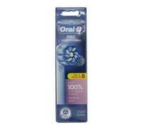 Pro Sensitive Clean Electric Toothbrush Head, X-Shaped & Extra Soft Bristles For Gentle Brushing & Plaque Removal, Pack of 8 Toothbrush Heads, White