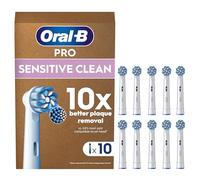 Oral-B Pro Sensitive Clean Electric Toothbrush Head, X-Shaped & Extra Soft Bristles For Gentle Brushing & Plaque Removal, Pack of 10 Toothbrush Heads