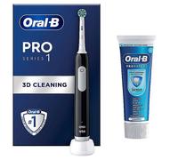 Oral B Pro 1 Black Edition Cross Action Electric Toothbrush + Toothpaste