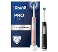 Oral-B Pro 1 Duo Pack Adult Rotating-oscillating toothbrush Black, Pink