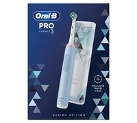 Oral-B Pro Series 3 Blue Electric Toothbrush, 1 Toothbrush Head, 1 Travel Case, Designed by Braun