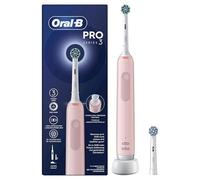 Oral-B Pro Series 3 Electric Toothbrush, Pink, 1 3D Cleaning Brush, Removes Dental Plaque, 3 Brushing Modes, Timer, Rechargeable