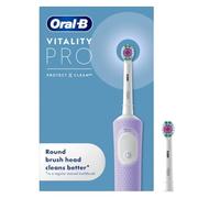 Oral-B Pro Vitality "WHITENIG EDITION" Electric Toothbrushes For Adults, 1 Handle, 2 Toothbrush Heads, 3 Brushing Modes Including Sensitive Plus, 2 Pin UK Plug, Purple (Package may vary)
