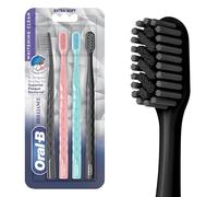 Oral-B Pro Whitening Brilliance Toothbrushes, Extra Soft, Black, Coral and Teal, 4 Count