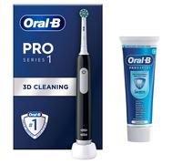 Oral-B Pro Series 1 Black Electric Toothbrush + Toothpaste, Designed by Braun