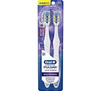 Oral-B Pulsar 3D White Pulsar Battery Toothbrush, Soft, 2 Count (Colors May Vary)