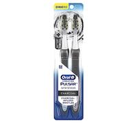 Oral-B Pulsar Battery Toothbrush with Charcoal Infused Bristles, Soft, 2 Count