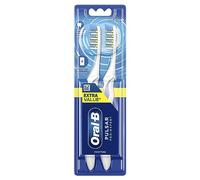Oral-B Pulsar Pro-Expert 2X Manual Toothbrushes, With Battery Powered Vibrating Bristles For Deeper Reach, Slim Handle, (Colours May Vary)