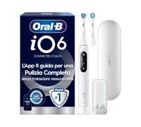 Oral-B Rechargeable Electric Toothbrush I 6N Interactive Display Pressure Sensor 2 Heads 1 Toothbrush 1 White Case