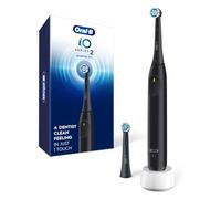 Oral-B iO Series 2 Rechargeable Electric Powered Toothbrush Starter Kit, Night Black with 2 Brush Heads - Automatic Pressure Sensor to Protect Gums - 3 Modes - 2 Min Timer