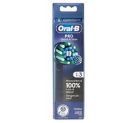 Oral-B Replacement Heads Pro Cross Action Black, 3 Heads | 3 x Genuine Replacement Electric Toothbrush Heads, Angled Bristles That Fit Every Teeth For Deep Cleaning