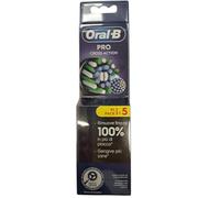 Oral-B Replacement Heads Pro Cross Action Black, 5 Heads | 5 x Genuine Replacement Electric Toothbrush Heads Angled Bristles That Fit Every Teeth For Deep Cleaning