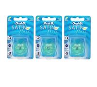 6x Oral B Satin Dental Mint Teeth Tooth Plaque Particles Gum Clean Floss 25m