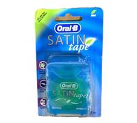 ORAL-B SATIN TAPE MINT, 25M, 12's, 1 Count | Two-layered nylon polyethylene construction, Shred-resistance design, Fresh mint flavour, Satin-like finish